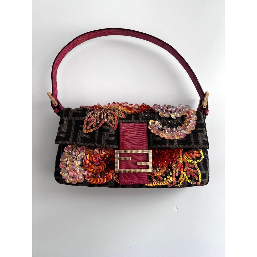 Vintage Fendi embroidered zucca baguette 2004 - Picture 2 of 8